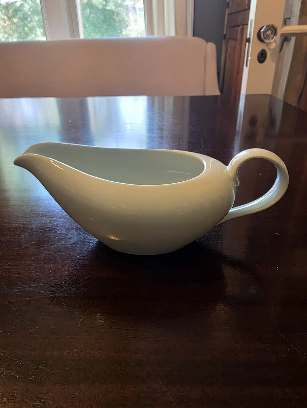 Fitz And Floyd Inc. Classic Ceramic Gravy Boat in Pale Mint